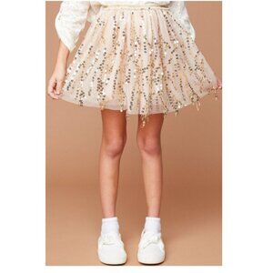 NWT- HAYDEN Girls Sequined Mesh Skirt Size XL